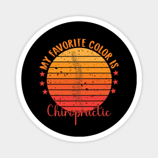 My favorite color is chiropractic funny retro vintage spine chiropractor Magnet